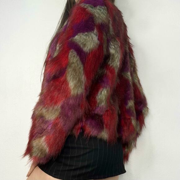 Unif Multi Color Faux Fur Jacket - Picture 3 of 7